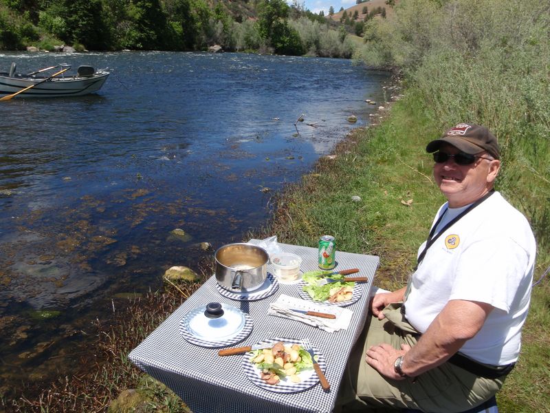 Gourmet Lunch by Jack Trout Guide Service Klamath River