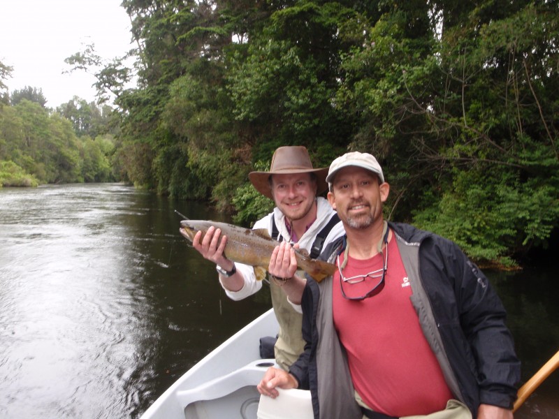 Jack trout & client Rio Maullin Chile